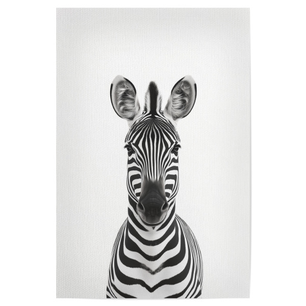 Poster "Toni Niedliches Zebra" artboxONE - Natur,Für Kinder,Tiere,Schwarzweiß
