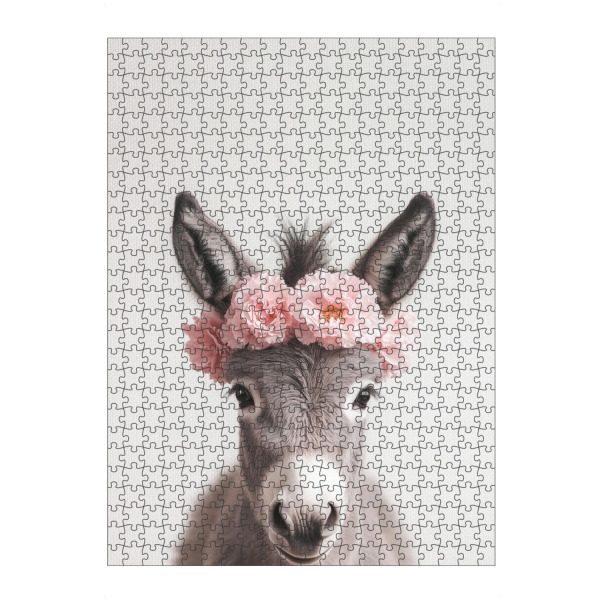 Puzzle Ravensburger "Lilo Niedliches Esel Mädchen" artboxONE - Floral,Für Kinder,Tiere