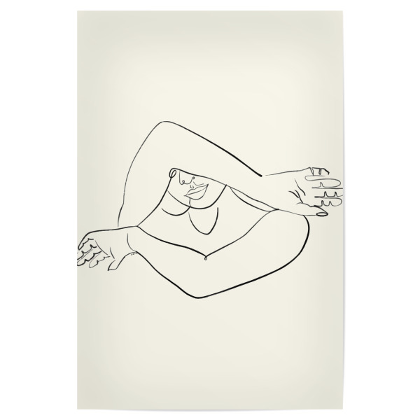 Poster "Die Sehnsucht - lineart" artboxONE - Abstrakt,Menschen