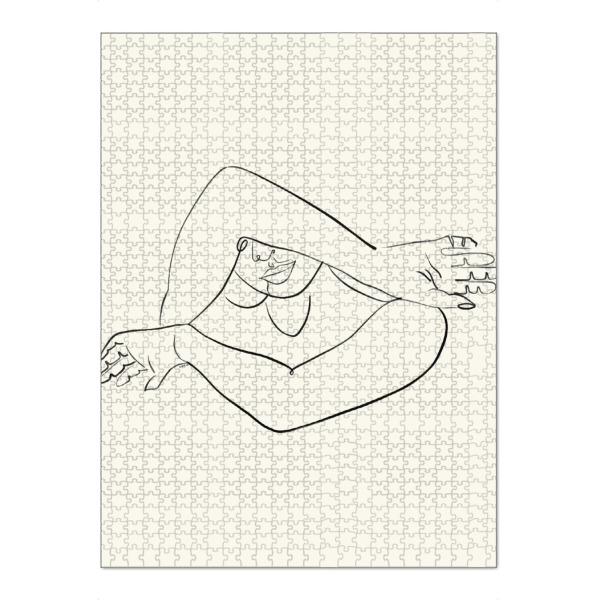 Puzzle Ravensburger "Die Sehnsucht - lineart" artboxONE - Abstrakt,Menschen