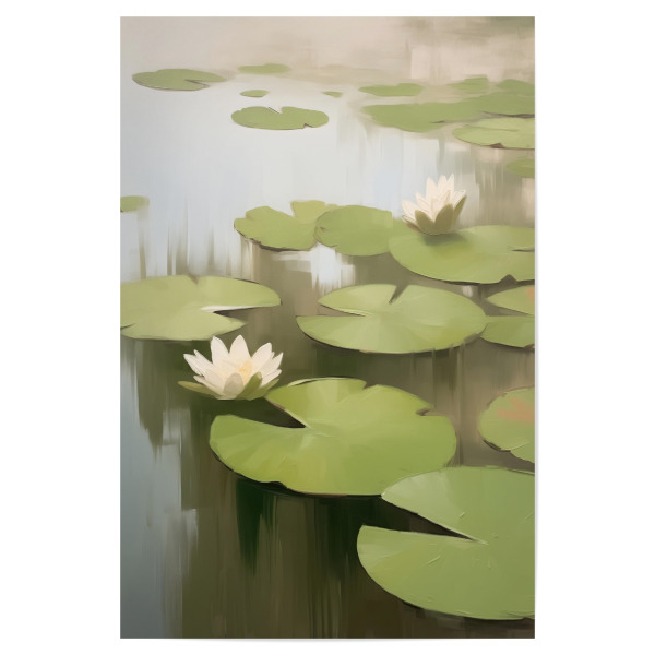 Poster "Seerosen Spiegelung" artboxONE - Natur,Floral,Abstrakt