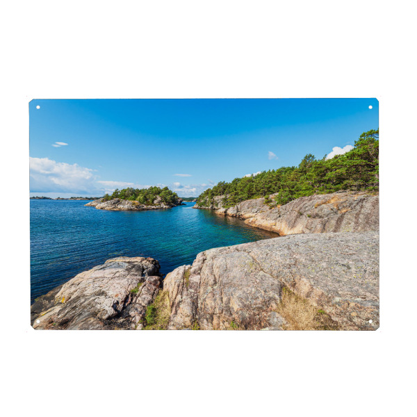 Holzbild "Riveneset Landschaft" artboxONE - Natur,Reise,Reise / Strand und Meer,Reise / Länder