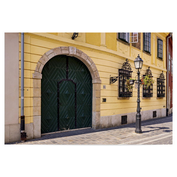 Poster 30x20 cm "Historisches Burgviertel" artboxONE - Architektur - Budapest,Altstadt,Burgviertel,Tür,Tor