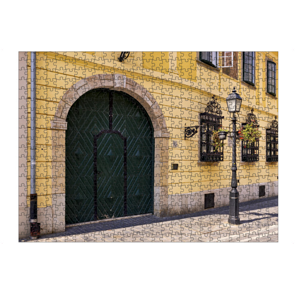Puzzle Ravensburger "Historisches Burgviertel" artboxONE - Architektur - Budapest,Altstadt,Burgviertel,Tür,Tor - Bild budapest