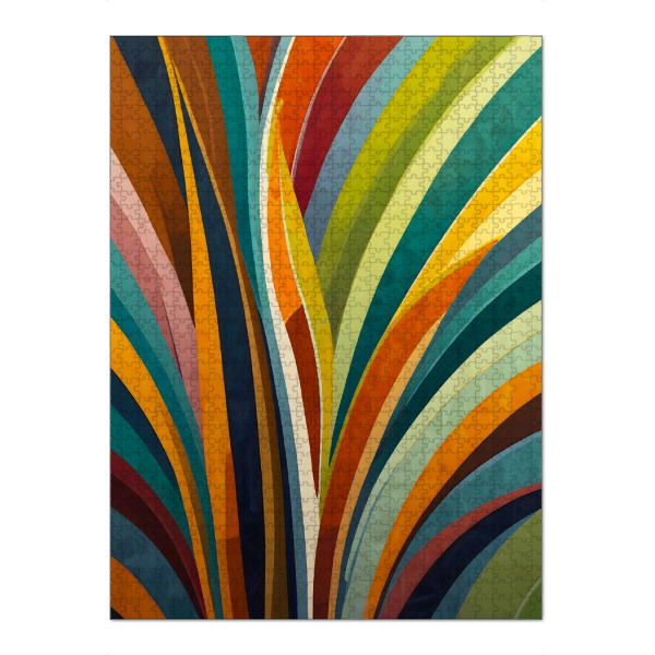 Puzzle Ravensburger "Tanzende Streifen in Farbe" artboxONE - Abstrakt