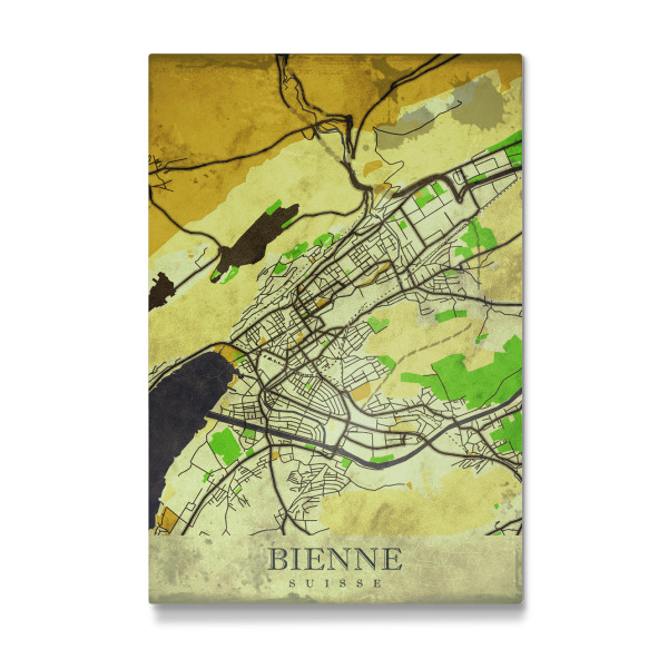 Galerie-Print "Biel Vintage City Map" 30x20 cm artboxONE