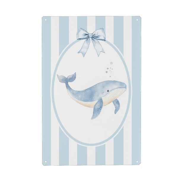 Metall Poster "Große Blauwal-Kunst" artboxONE - Für Kinder,Tiere,Für Mama