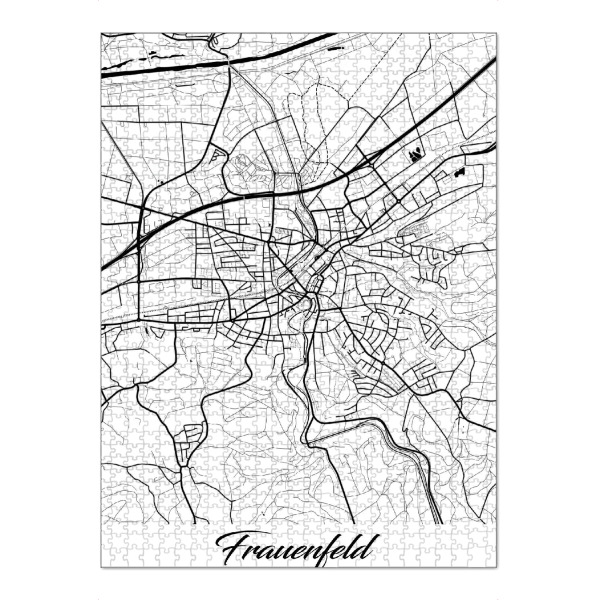 Puzzle Ravensburger "Frauenfeld City Map" artboxONE - Städte / Weitere,Kartografie
