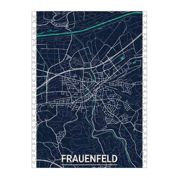 Puzzle Ravensburger "Frauenfeld Map" artboxONE - Städte / Weitere,Kartografie