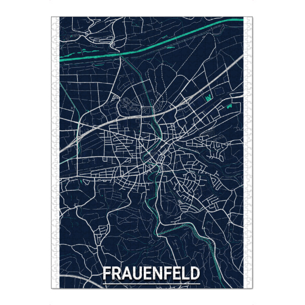 Puzzle Ravensburger "Frauenfeld Map" artboxONE - Städte / Weitere,Kartografie