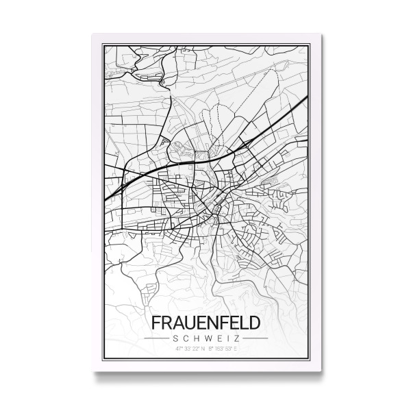 Galerie-Print "Citymap Frauenfeld" 75x50 cm artboxONE
