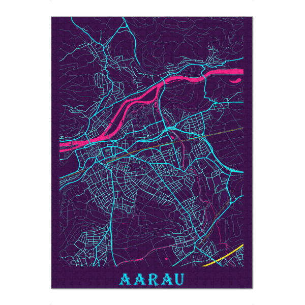 Puzzle Ravensburger "Stadt Map Aarau" artboxONE - Städte / Weitere,Kartografie