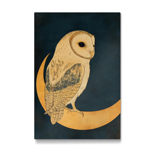 Galerie-Print "Mystische Eule auf dem Mond" 75x50 cm artboxONE