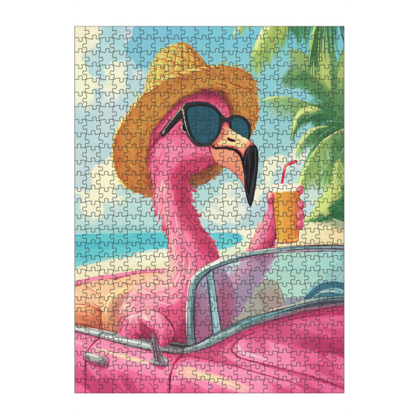 Puzzle Ravensburger "Funny Flamingo" artboxONE - Tiere,Reise / Strand und Meer,Automobile,Lustig