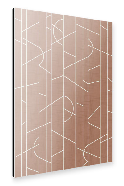 Alu-Dibond "Elegant Lines Mocha Mousse" 30x20 cm artboxONE