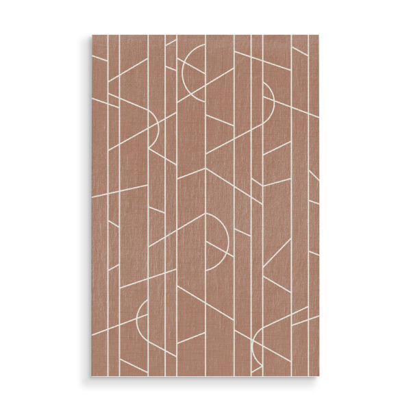 Holzbild "Elegant Lines Mocha Mousse" artboxONE - Abstrakt,Geometrie - Mokka,Mokka-mousse,Linien,Dekor,Textur,Minimal