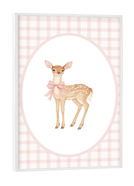Poster mit weißem Rahmen "Kleine Bambi-Kunst" artboxONE - Für Kinder,Tiere,Für Mama