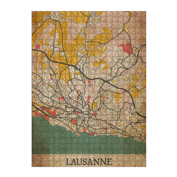 Puzzle Ravensburger "Lausanne Retro City" artboxONE - Städte / Weitere,Kartografie