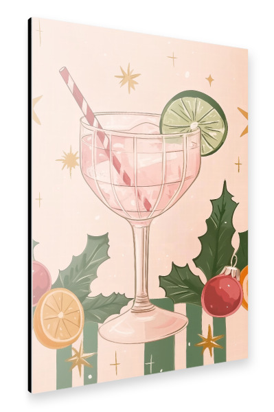 Alu-Dibond "Cocktailgetränk mit Limette" 30x20 cm artboxONE