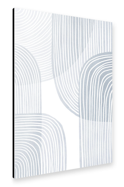 Alu-Dibond "Weiße blaue abstrakte Kunst" 30x20 cm artboxONE