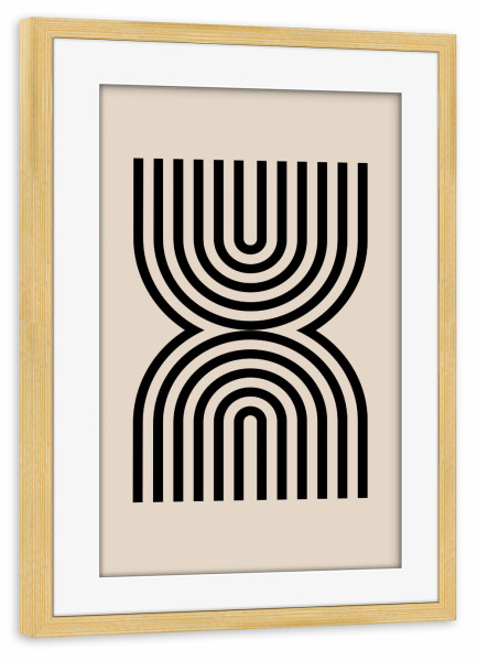 Poster mit Rahmen kiefer "Abstrakte geometrische Linie" artboxONE - Abstrakt,Geometrie