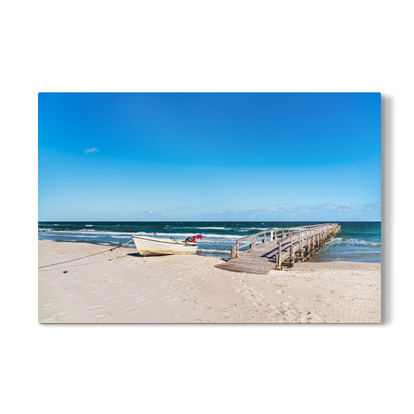 Galerie-Print "Fischerboot und Steg" 30x20 cm artboxONE