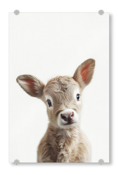 Acrylglasbild "Milo niedliches Kalb-Baby" artboxONE - Für Kinder,Tiere,Lustig