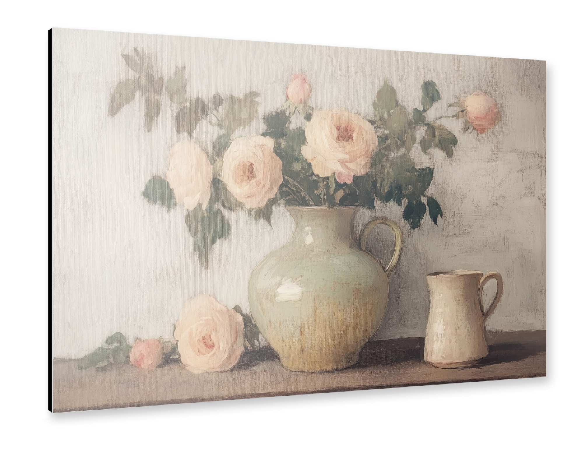 Alu-Dibond "Vintage flower vase" 30x20 cm artboxONE