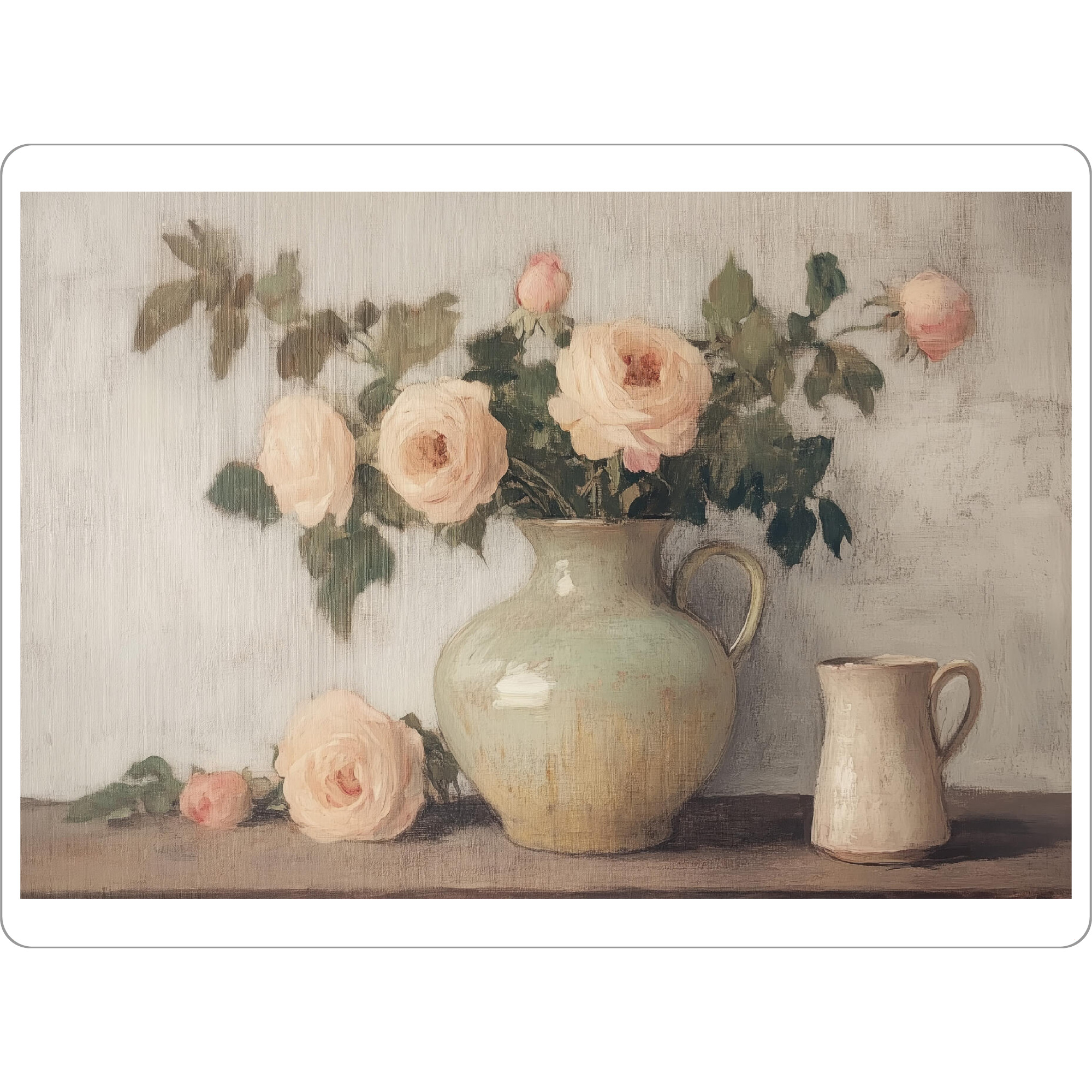 Tischset "Vintage flower vase" artboxONE - Natur,Floral - Rose,Rosen,Rosa rose,Rosa rosen,Vintage-blumenvase - Bild rose