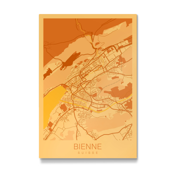 Galerie-Print "Stadt Biel Map" 30x20 cm artboxONE