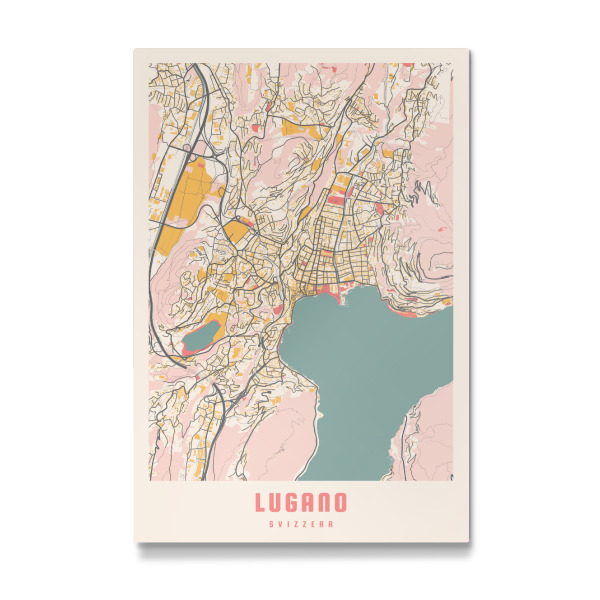 Galerie-Print "Lugano Map Plan" 30x20 cm artboxONE