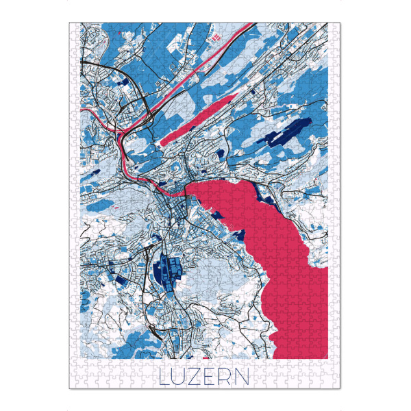 Puzzle Ravensburger "Stadt Luzern" artboxONE - Städte / Weitere,Kartografie