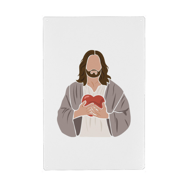 Metall Poster "Jesus-Porträt, Jesus-Liebe" artboxONE - Menschen,Liebe