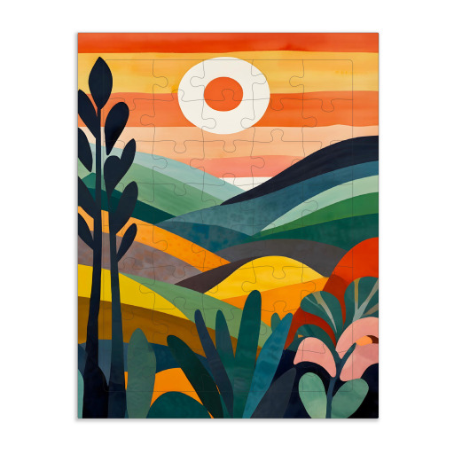 Sunrise Over Rolling Hills