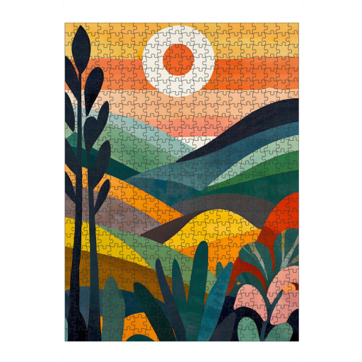 Sunrise Over Rolling Hills