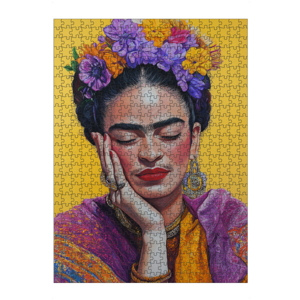 Puzzle Ravensburger "Frida mit Blumenkrone" artboxONE - Floral,Menschen