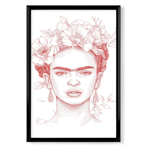 Frida in lineart Frida in lineart