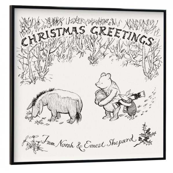 Poster mit schwarzem Rahmen 30x30 cm "Minimal Christmas Greetings" artboxONE - Natur,Für Kinder,Tiere,Weihnachten