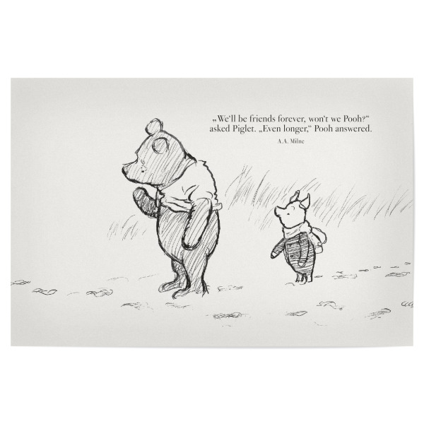 Poster "Freunde fürs Leben - Brummelbär" artboxONE - Natur,Für Kinder,Tiere