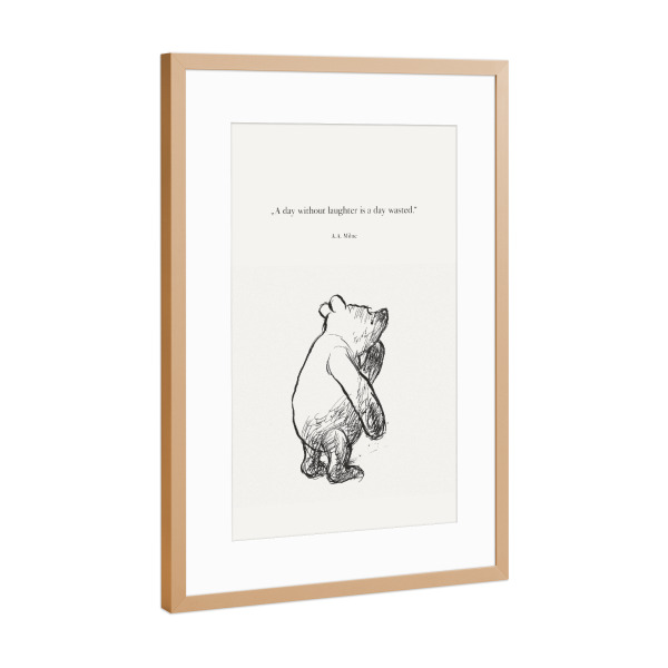 Poster mit Rahmen Kupfer "Brummel Bär" artboxONE - Typografie,Für Kinder,Tiere