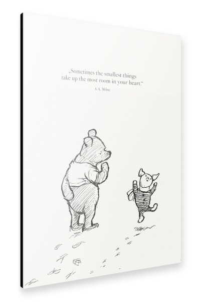 Alu-Dibond "Freundschaft - Bär und Ferkel" 75x50 cm artboxONE