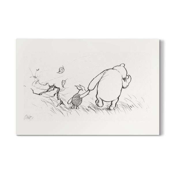 Galerie-Print "Brummelbär und Ferkel im Sturm" 30x20 cm artboxONE