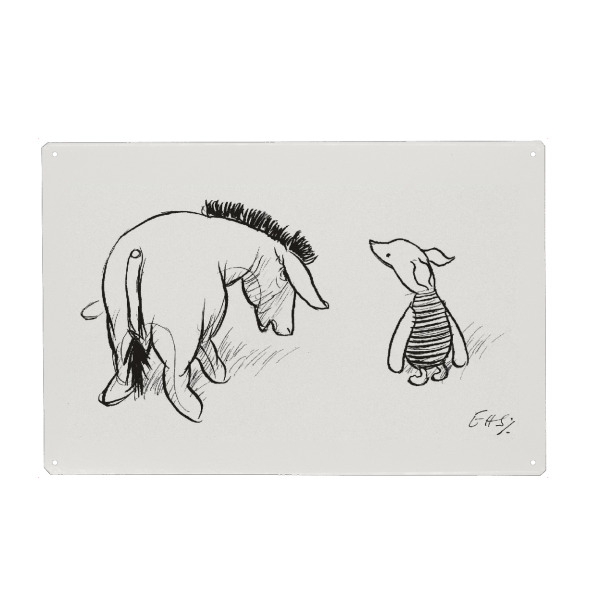 Holzbild "Ferkel und Esel" artboxONE - Natur,Tiere