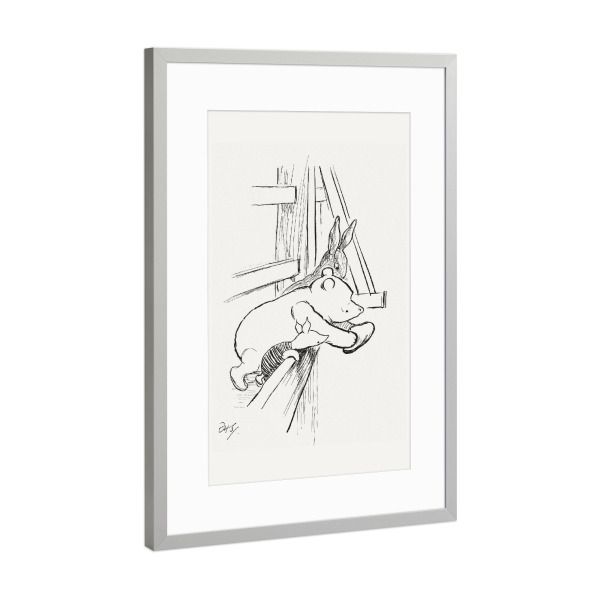 Poster mit Rahmen Silber "Brummelbär und seine Freunde" artboxONE - Natur,Für Kinder,Tiere