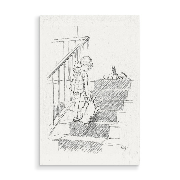 Holzbild "Christopher hält Brummelbär" artboxONE - Für Kinder,Tiere,Menschen