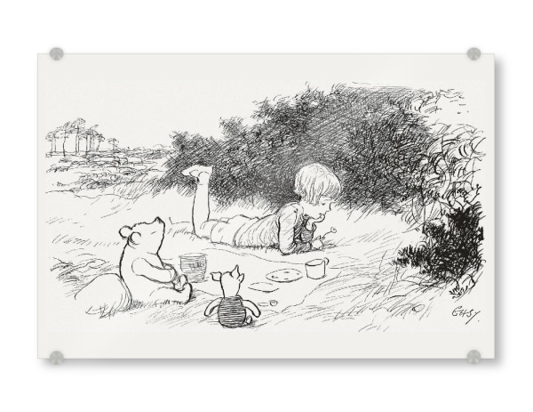 Acrylglasbild "Picknick mit Freunden" artboxONE - Natur,Für Kinder,Tiere,Menschen