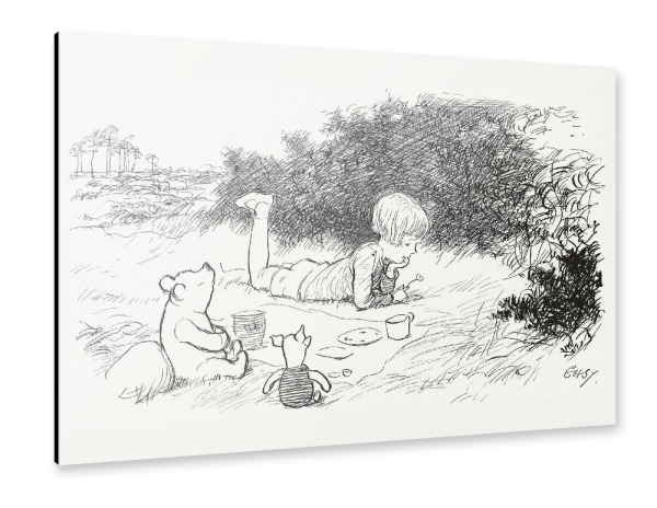 Alu-Dibond "Picknick mit Freunden" 30x20 cm artboxONE