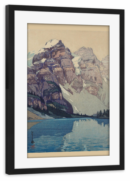 Poster mit Rahmen schwarz "Moraine Lake - Hiroshi Yoshida" artboxONE - Natur,Reise