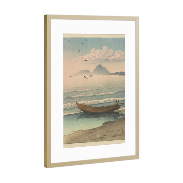 Poster mit Rahmen Gold "Hiroshi Yoshida -- Moraine Lake" artboxONE - Natur,Reise,Reise / Strand und Meer