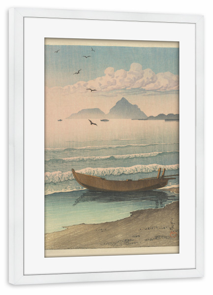 Poster mit Rahmen weiß "Hiroshi Yoshida -- Moraine Lake" artboxONE - Natur,Reise,Reise / Strand und Meer